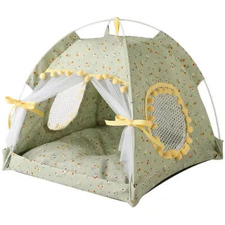Tragbare Zusammenklappbare Hund Zelt, Katzen Zelt Outdoor katzenzelt Wasserdichtes Hundezelt, Hundebett Kuschelig Haustierbett mit Tiermatratze Weich Tierbett (guolvse,50 * 50CM 15 Pfund)