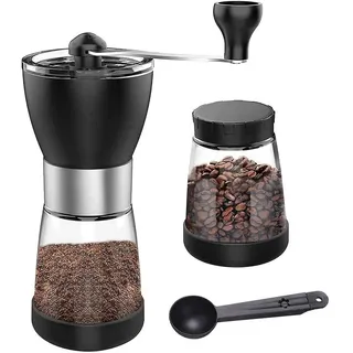 Handkaffeemühle Mit Bürste, Einstellbare Grobheit, Kräuter- Und Gewürzmühle, Kurbel-keramikmühlen, Von