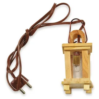 RIFFELMACHER & WEINBERGER Krippen-Zubehör Holz Laterne für Weihnachtskrippe 4 cm - 4,5V, 78 braun