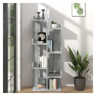 vidaXL Bücherregal 86 x 25,5 x 140 cm Betongrau