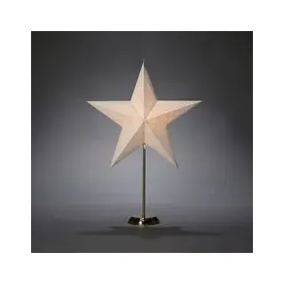 Konstsmide 1750-280 Weihnachtsstern Glühlampe, LED Weiß, Messing mit ausgestanzten Motiven, mit Ständer, mit Schalter