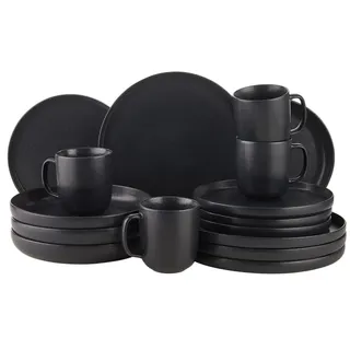 Butlers Geschirr-Set CASA NOVA 16-tlg. in Schwarz | Gr.: onesize