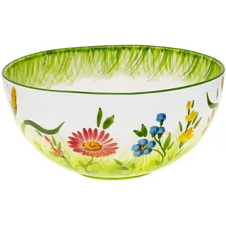 Lashuma Servierschale Blumenwiese, Keramik, (1-tlg), Große Rührschüssel 27 cm Ø mit bunten Blumen Design bunt Ø 27 cm x 27 cm x 27 cm x 13 cm