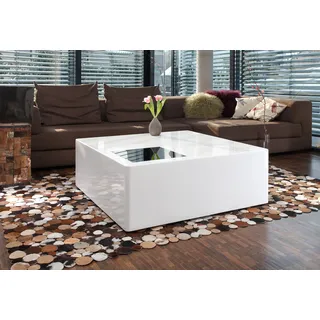 SalesFever Couchtisch mit Stil Schwarz 100 x 45 x 100 cm