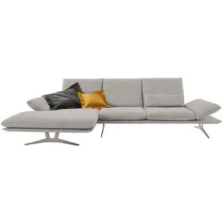 Koinor Ecksofa, Hellgrau, Metall, Uni, 3-Sitzer, Ottomane links, L-Form, 314x159 cm, Fußauswahl, Stoffauswahl, seitenverkehrt erhältlich, Hocker Rücken echt, individuell planbar, in den Filialen erhältlich, Wohnzimmer, Sofas & Couches, Wohnlandschaften, Ecksofas