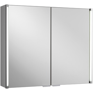 Spiegelschrank FACKELMANN "LED-LINE" Schränke Gr. B/H/T: 81 cm x 67 cm x 16 cm, 2 St., weiß Spiegelschrank Spiegelschränke mit Beleuchtung Schränke Badmöbel Breite 81 cm