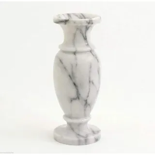 Famanu Vase aus weißem Marmor - Italienisches Design, H. 20 cm