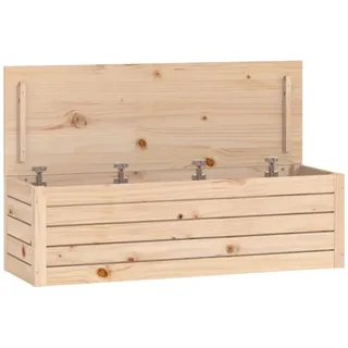 vidaXL Truhe, Aufbewahrungsbox mit viel Stauraum, Aufbewahrungstruhe mit Deckel, Werkzeugkasten Holzbox Holztruhe, Massivholz Kiefer