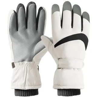 Feelorna Damen Winter Ski Handschuhe, Winddicht Thermische Touchscreen Handschuhe wasserdichte Surface&Fleece gefütterte Winter Warme Handschuhe für Skifahren Radfahren Outdoor Sport
