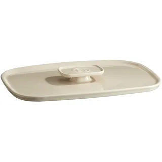 Emile Henry EH020052 Deckel für Auflaufform, Keramik, weiß, Ton