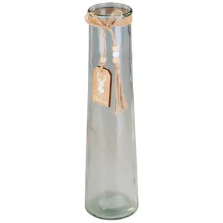 MICA Dekovase Vase Reagenzglas mit Quaste - ca. 9 x 35 cm