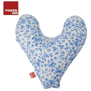 POWER INN Brustkissen Hope 32 x 34 cm Weiß mit blauen Blumen