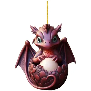 Weihnachtsdeko zum Aufhängen Baumanhänger Drachen Weihnachtsanhänger Weihnachten Schmuck Deko Weihnachtsdekoration Weihnachtsbaumdekoration Lustig Deko Anhänger Weihnachtsschmuck (C, One Size)