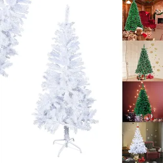 Yznahre 210cm Künstlicher Weihnachtsbaum Tannenbaum mit Ständer, Weiß PVC Christbaum Dekobaum für Weihnachten-Dekoration