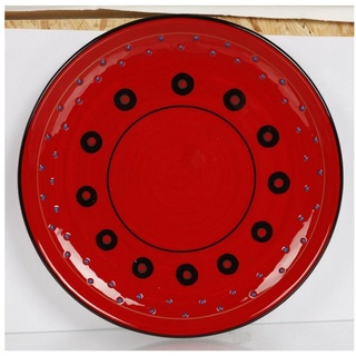 BURI Teller 6x Keramik Teller ø 20cm Rot Rund Tapas Design Geschirr Tisch Küchen S rot