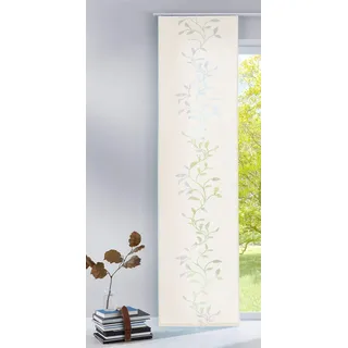 Gardinenbox Moderner Flächenvorhang Schiebegardine aus hochwertigem Ausbrenner-Stoff mit Klettband, Creme Tendril, 1 Stück 245x60 (HxB), 856100