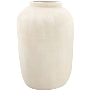 Bodenvase Avion 35cm - bauchig, Creme grau, Keramik, Ø24cm CreaFlor Home