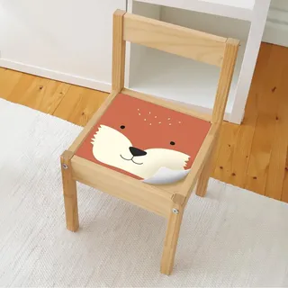Limmaland Wiederablösbare Klebefolie passend für IKEA Lätt Kinderstuhl – Bunte Möbelfolie für Kindermöbel - Selbstklebende, blasenfreie Folie für Kinderzimmer – Kinder Stühle DIY Deko (Fuchs)