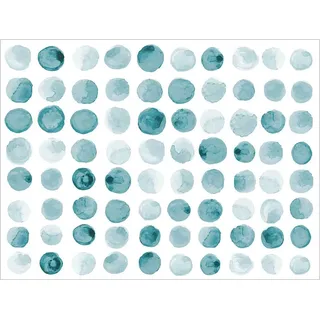 Tischsetmacher Platzset Tischset, Platzset abwaschbar - Grüne Punkte Muster, (4-St), - 4 Stück aus erstklassigem Vinyl (Kunststoff) 40 x 30 cm bunt|grün