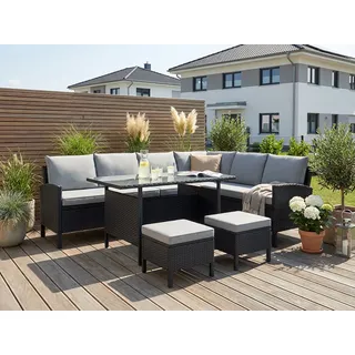 Konifera Manhatten Gartenlounge-Set schwarz