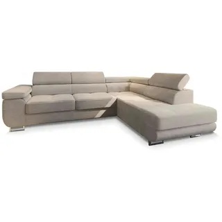 masseno Ecksofa mit Schlaffunktion Apiro ¦ beige ¦ Maße (cm): B: 277 H: 90