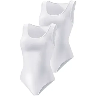 Shirtbody VIVANCE Gr. 40/42, N-Gr, weiß Damen Bodies T-Shirt-Body aus elastischer Baumwoll-Qualität