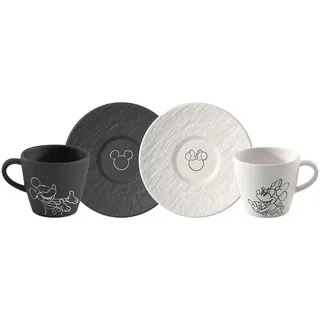 Villeroy & Boch Espressotasse mit Untertasse 0,1 l Schwarz 4 St.