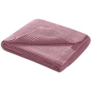 Wometo Baby-Strickdecke, Pink, Textil, 70x100 cm, oekoTex Wohntextilien, Decken, Kuscheldecken