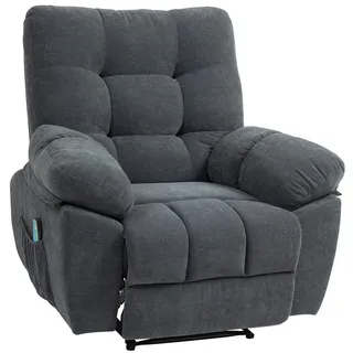 Homcom Massagesessel Polyester 100 x 107 x 102 cm Dunkelgrau mit Fernbedienung