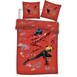 Miraculous - Ladybug Bettwäsche Miraculous Ladybug Cat Noir Bettwäsche Kinderbettwäsche Set, 2 teilig, Deckenbezug 135/140x200 cm Kissenbezug 65x65 cm bunt