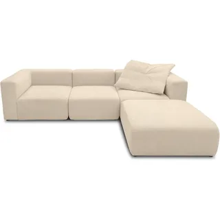 DOMO.Collection Ecksofa Adrian, Modulsofa in L-Form, aus 4 Modulen, Sofa, Couch 301 x 193 cm in beige