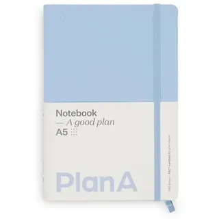 Notizbuch A5 Hardcover French Blue Punktiert, 192 Seiten