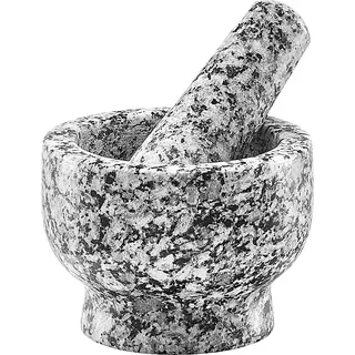 Zeller Mörser & Stößel-Set Granit grau Ø 9 x 6,5 cm