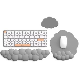 Handballenauflage für Tastatur und Maus Set, Ergonomisches Cloud Wrist Rest, Memory Foam Handgelenkstützen, Bequeme Schreibtisch Handgelenkauflage für Heimbüro Computer Laptop Gaming