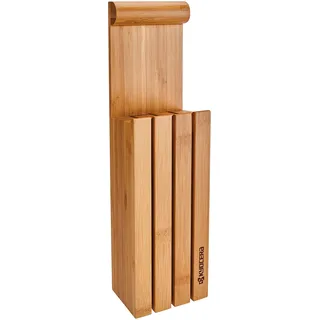 Kyocera BAMBOOKNIFEBLOCK Bambus Messerblock, 34 x 12,5 x 6,6 cm, braun | für Arbeitsplatte, Wandmontage oder Schublade, flexible Aufbewahrung, robuste Verarbeitung