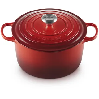 Le Creuset Signature Bräter 26 cm rund hoch kirschrot