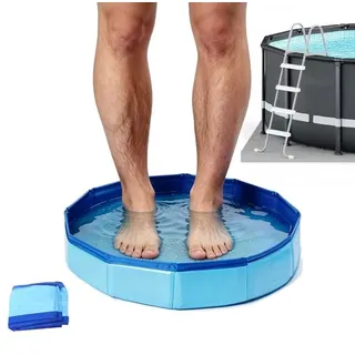 Faltbarer Swimmingpool - Pool-Fußbad - Ø 49cm, 10 cm hoch - Tragbarer Pool-Einstieg, Fußreinigung für Pools - auch als Tierbad oder Hundepool g...