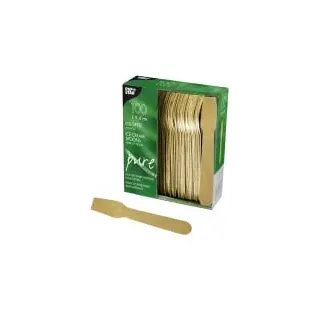 Papstar Eislöffel 100 St. Holz 9,4 cm Beige