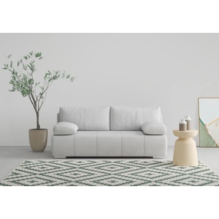Sofa COLLECTION AB "Torsten" Sofas Gr. B/H/T: 188 cm x 84 cm x 96 cm, Samt, Mit Bettkasten-Mit Bettfunktion, grau (silbergrau) 2-Sitzer-Sofa Schlafsofa 2-Sitzer Sofas mit Bettfunktion und Bettkasten