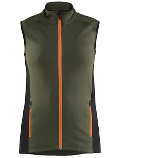 Damen Fleeceweste "STRIKER" - XXL - waldgrün/rost