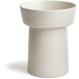 Kähler, Designer Vasen aus Steingut in Marmor Weiß, 20 cm