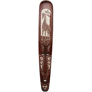 Unbekannt Schöne 100 cm Wand Maske Maori Tribal Giraffe Holz Afrika Maske91