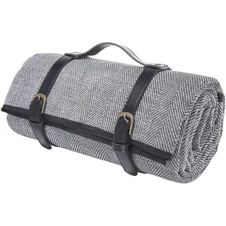 BUTLERS Picknickdecke Wanderlust Schwarz 150 x 200 cm