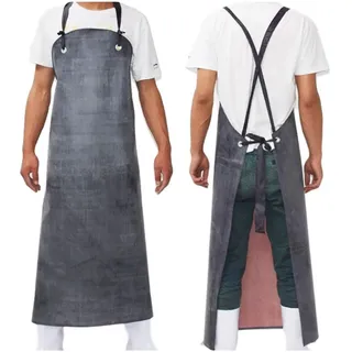 hxoity Verdickte Gummischürze Wasserdichte Und Ölbeständige Schürze Mit Starker Säure Und Alkali Verschleißfeste Steinschürze Verlängert Industrielle Ölbeständige Schürze - 120 x 95 cm