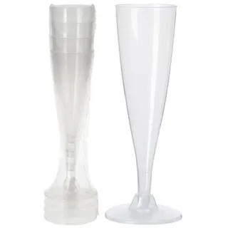 Mondex Champagnergläser-Set, Transparent, Kunststoff, Essen & Trinken, Gläser, Champagnergläser & Sektgläser