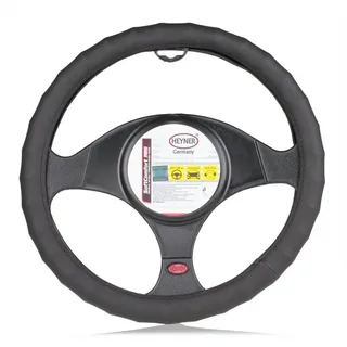 Heyner HEYNER® Lenkradhülle 37–39 cm, weich griffig, schwarz Soft perforiert mit Punkt‐Design, geruchsneutral