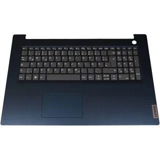 Lenovo 5CB0X56818 Original Tastatur inkl. Topcase DE (deutsch) grau/blau (Fingerprint) für IdeaPad 3-17IML05 (81WC), 3-17ADA05 (81W2), 3-17ARE05 (81W5), 3-17IIL05 (81WF)