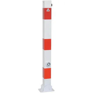 Schake Absperrpfosten Typ 470FUHB 70 x 70 mm 130 cm Rot/Weiß