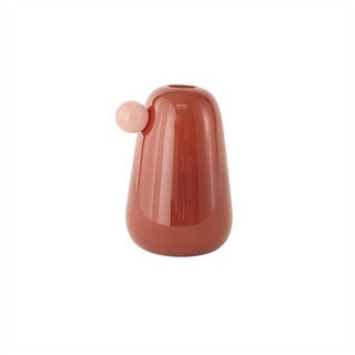 OYOY Dekovase Inka Vase Small, 12,5 x 20 cm Glas Blumenvase Dekovase Rot rot