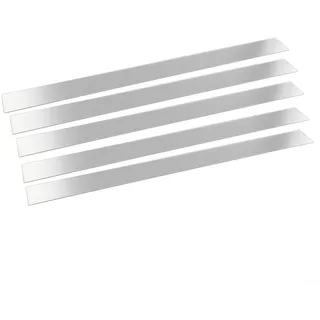 Wandtattoo, Spiegel-Finish, Acryl, lange Streifen, für Wohnzimmer, Schlafzimmer und Wohnzimmer, Innenaufwertung, silberfarben, 10 Stück